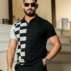 Black cotton half sleeve premium t shirt
