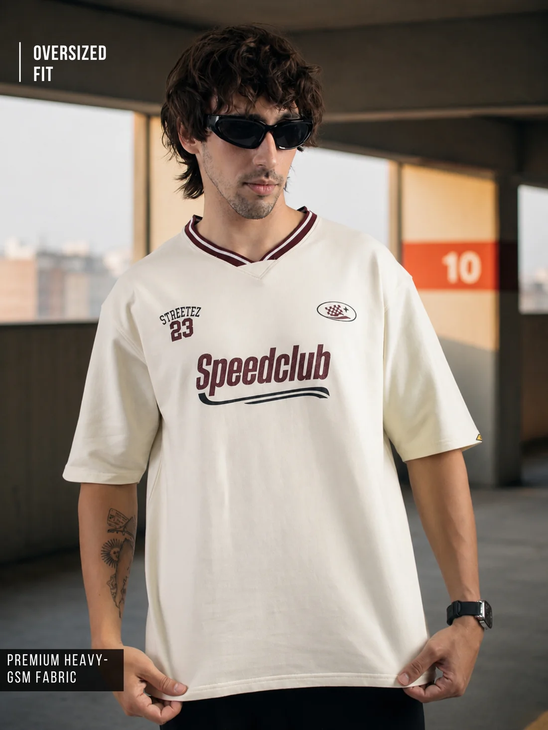 speed club cream half sleeve t-shirt - Image 2